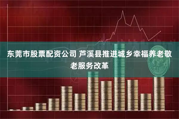 东莞市股票配资公司 芦溪县推进城乡幸福养老敬老服务改革